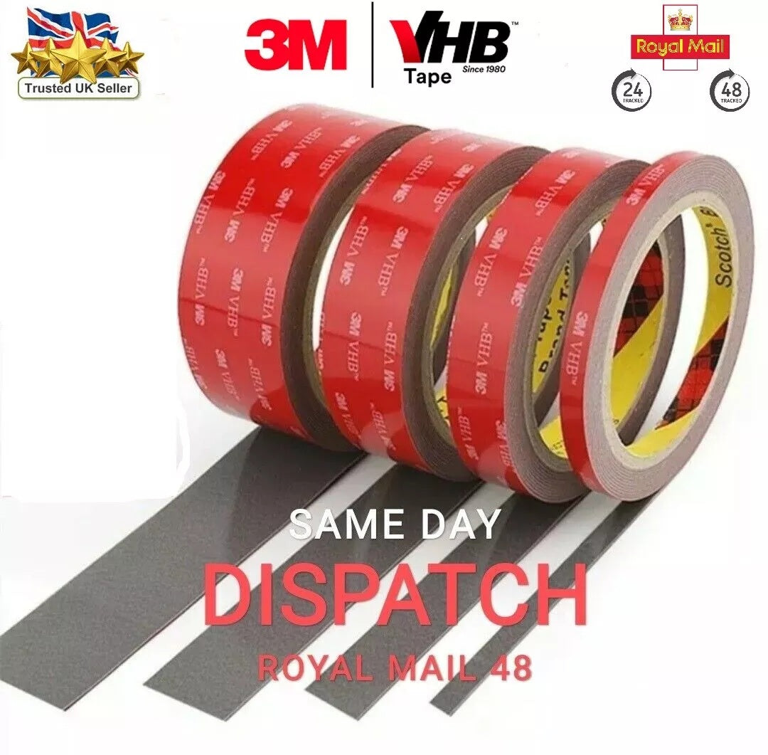 3M™ VHB™ Double Sided Tape Heavy Duty Pads Strong Sticky Tape Grey Roll