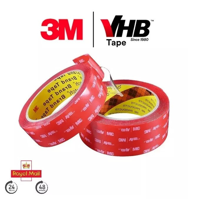 3M™ VHB™ Double Sided Tape Strong Sticky Heavy Duty Adhesive Tape Clear Roll
