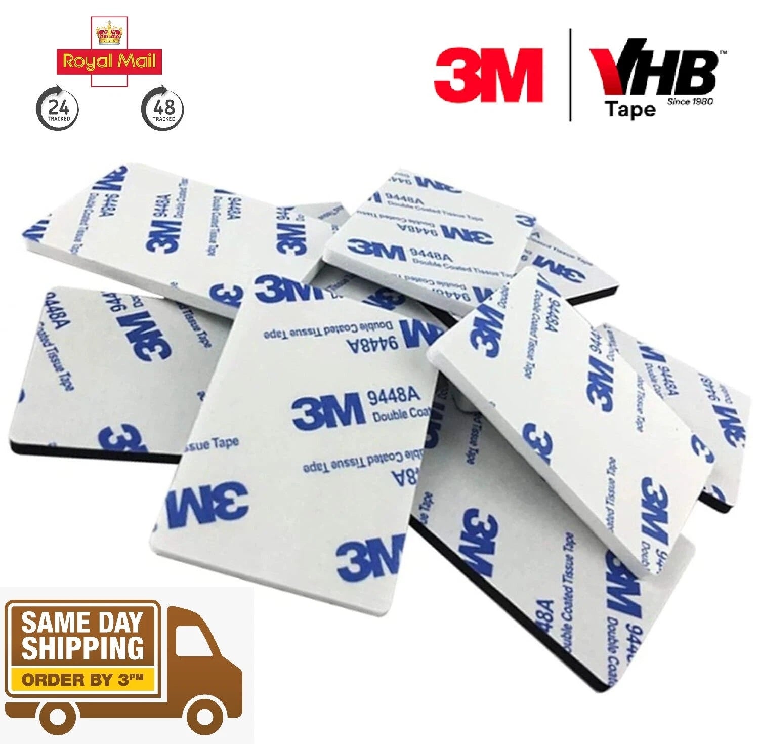 3M Sticky Pads Double Sided Tape Strong VHB Foam Adhesive Mounting Pad 10 Pack