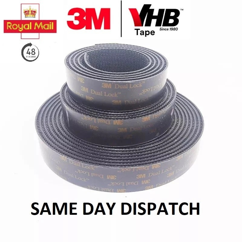 STRONGEST 3M VHB DUAL LOCK SJ3551CF STRONG BLACK HEAVY DUTY VHB ADHESIVE TAPE