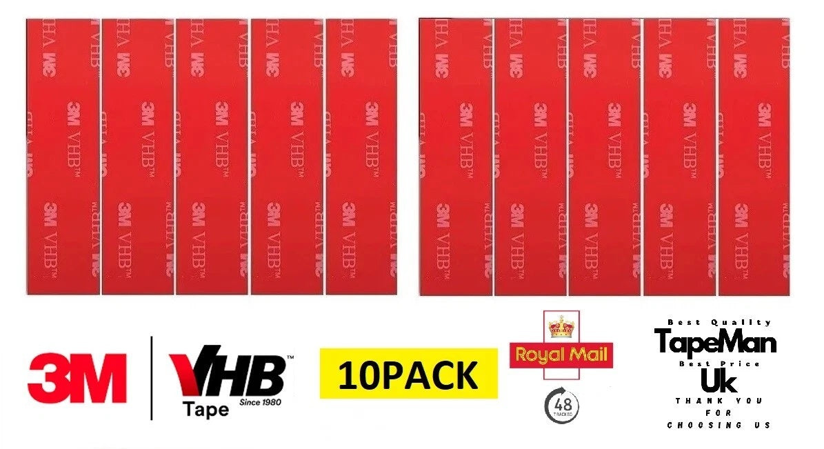 Number Plate Sticky Pads Tape Genuine 3M™ VHB™ 5952 Car Vehicle Double Sided